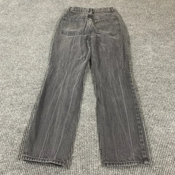 Pacsun Jeans Womens 25  Black Denim Dad Jean Distressed Baggy High‎ Rise 25x30 - Picture 14 of 16